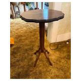 WOOD PEDESTAL LAMP TABLE- FR