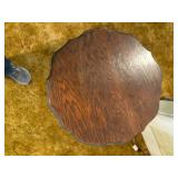 WOOD PEDESTAL LAMP TABLE- FR
