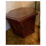 VINTAGE HEXAGON SIDE TABLE W/ DOUBLE DOORS- FR