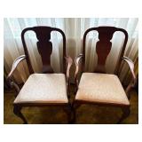 UPHOLSTERED SEAT CHAIRS X 2- FR