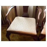 UPHOLSTERED SEAT CHAIRS X 2- FR