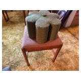 WOOD CHAIR & FOOT STOOL- FR