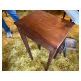WOOD CHAIR & FOOT STOOL- FR