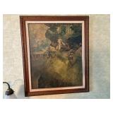 REPRODUCTION DEGAS DANCING LADIES FRAMED PRINT 28" X 33"- FR