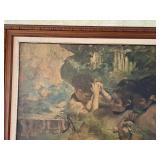 REPRODUCTION DEGAS DANCING LADIES FRAMED PRINT 28" X 33"- FR