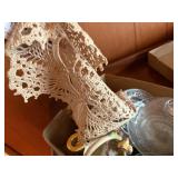 GLASSWARE MISC. TEA CUP & SAUCER/BUTTER DISH, MINI BOWL SET & MORE- DR