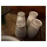 GRAVY DISH/ 4 STEMWARE/ SALT & PEPPER MISCELLANEOUS GLASSWARE- DR