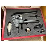 WINE OPENER SET IN WOODEN BOX & 1 EMPTY BOX- DR