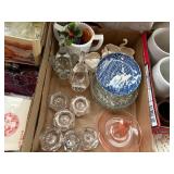 BOXES OF MISCELLANEOUS GLASSWARE & DECOR X 3- DR