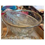 GLASS BOWLS/ PLATTERS/ CANDLE STICKS & MISCELLANEOUS- DR