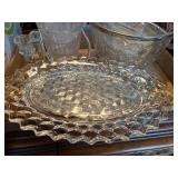 GLASS BOWLS/ PLATTERS/ CANDLE STICKS & MISCELLANEOUS- DR