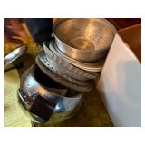 ICE BUCKET & MISCELLANEOUS PANS/ PIE PLATES/ COLANDER- DR