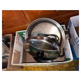 SALAD MASTER ELECTRIC SKILLET W/ LID & COOKING POT W/ LID- DR