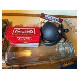 RECIPE BOXES/ SPAGHETTI CONTAINER/ GLASSWARE- KC