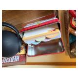 RECIPE BOXES/ SPAGHETTI CONTAINER/ GLASSWARE- KC