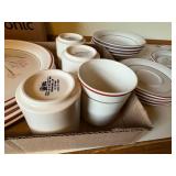 ANCHOR HOCKING STONEWARE DISH SET OF 4 (PLATES/BOWLS/CUPS/SAUCER)- KC