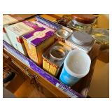 TEAS/ COCOA METAL & GLASS CONTAINERS X2 FLATS- KC