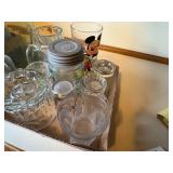 COLLECTIBLE GLASSWARE/ ATLAS JAR W/ METAL LID/ MICKEY MOUSE/ A&W- KC