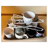 TEA CUPS/ COFFEE CUPS/ SHELF STAND- KC