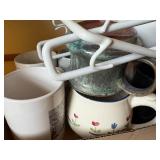 TEA CUPS/ COFFEE CUPS/ SHELF STAND- KC