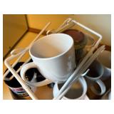 TEA CUPS/ COFFEE CUPS/ SHELF STAND- KC