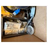 UTILITY BOX W/ TOOL SET/ STAPLE GUNS/ MISCELLANEOUS HARDWARE- K