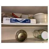 2 SHELVES OF TUPPERWARE- P