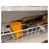 3 BOXES OF ELECTRIC HOT PLATE/ COOKING UTENSILS/ DISH BASKET & MORE- P