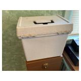 PLASTIC FILE BOX & METAL FILING CABINET- BG
