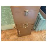 PLASTIC FILE BOX & METAL FILING CABINET- BG