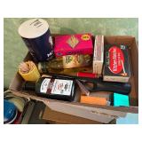 UTILITY & KITCHEN X 2 BOXES OF TAPE/ SALT/ SCISSORS/ VANILLA & MORE- BG