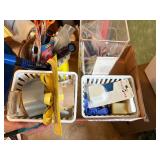 UTILITY & KITCHEN X 2 BOXES OF TAPE/ SALT/ SCISSORS/ VANILLA & MORE- BG