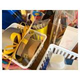 UTILITY & KITCHEN X 2 BOXES OF TAPE/ SALT/ SCISSORS/ VANILLA & MORE- BG