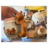 VINTAGE TEA POT & CUPS- BG