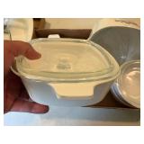 CORNING WARE X 5 CASSEROLE DISHES- BG