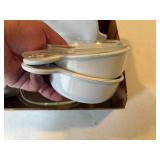CORNING WARE X 5 CASSEROLE DISHES- BG