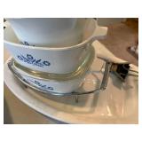 CORNING WARE X 5 9X13 PLATTER/ CASSEROLE HANDLE DISHES- BG