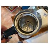 CORNING WARE STOVE TOP COFFEE POTS (1 MISSING LID)- BG