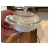2X PYREX/ 1 CORNING WARE/ CASSEROLE 6 DISHES W/ LIDS- BG