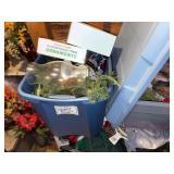 TOTES & SHELF OF CHRISTMAS DECOR- AT