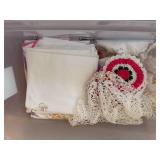 HAND EMBROIDERED DISH TOWELS & DOILIES- SR