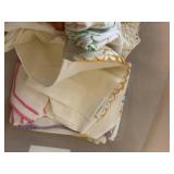 HAND EMBROIDERED DISH TOWELS & DOILIES- SR