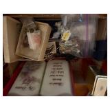 COSTUME JEWELRY/ PERFUME BOTTLES/ EARRINGS- BB