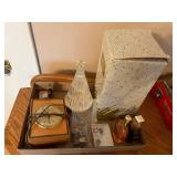 SETH THOMAS CLOCK/ CHRISTMAS TREE/ PERFUME/ MINI LOCKS- BB