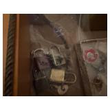 SETH THOMAS CLOCK/ CHRISTMAS TREE/ PERFUME/ MINI LOCKS- BB