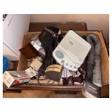 BOX OF MISCELLANEOUS SCALES/ LIGHTS/ SHOES SKETCHERS- BB