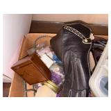 BOX OF MISCELLANEOUS SCALES/ LIGHTS/ SHOES SKETCHERS- BB