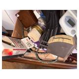 BOX OF MISCELLANEOUS SCALES/ LIGHTS/ SHOES SKETCHERS- BB