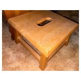 WOOD MAGAZINE RACK/ STEP STOOL/ HOOP & PICTURE- BB