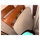 2 WOOD FOLDING CHAIRS W/ PADDED SEATS- BB